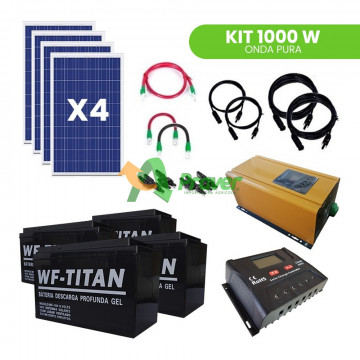 Kit Full Off Grid Energia Solar Hogar 1.000W Alto Consumo
