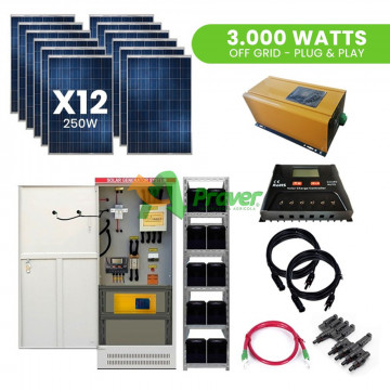 Kit Full Solar 3.000w Plug and Play Off Grid