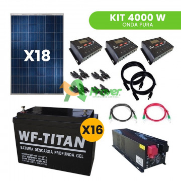 Kit Full Off Grid Energia Solar Hogar 5.000W Alto Consumo