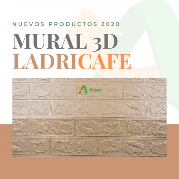 PAPEL MURAL 3D LADRILLO CAFE