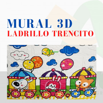 PAPEL MURAL 3D LADRILLO TRENCITO